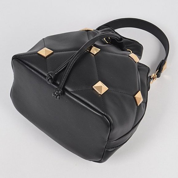 Quilted Studded Satchel Bag - Picture 4 of 4